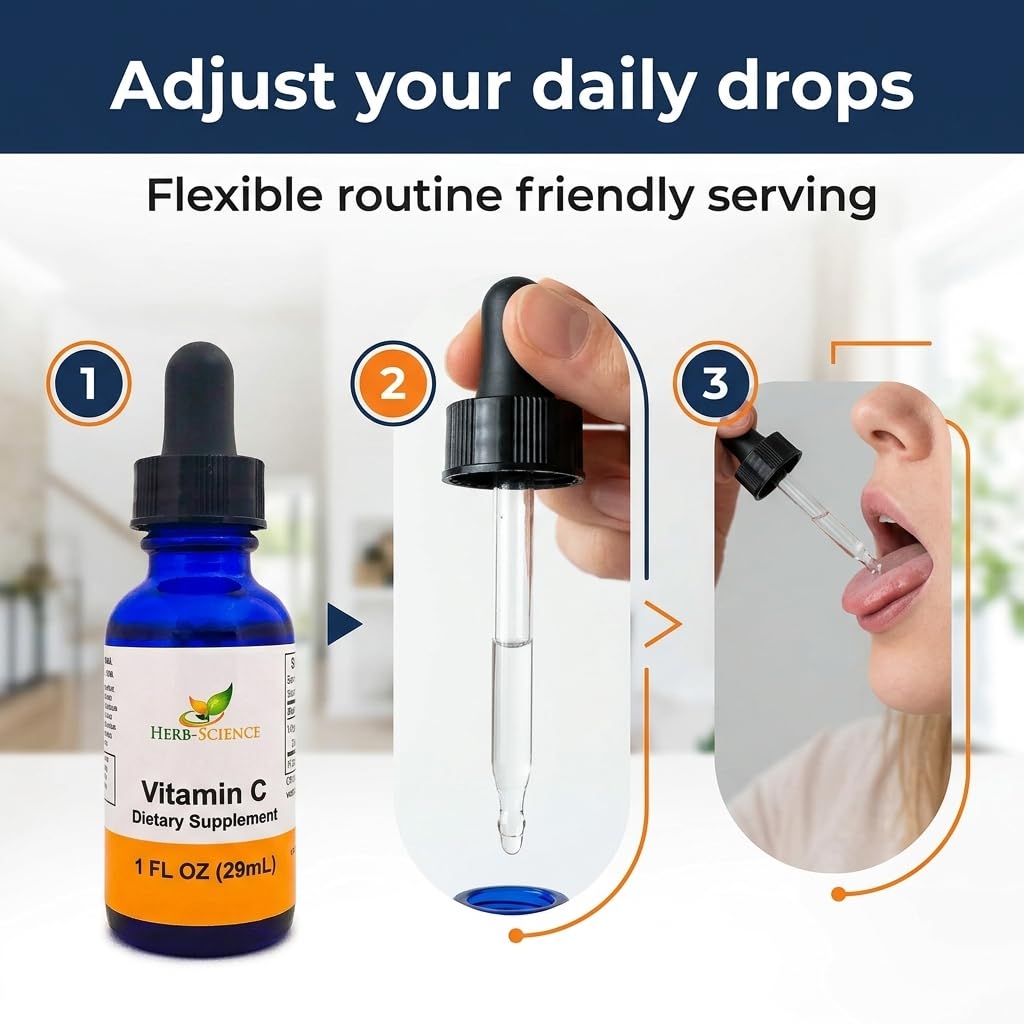 Amazon.com: Herb-Science Liquid Vitamin C Cold-Pressed, High-Absorption Ascorbic Acid, Vegan, Alcohol-Free, Sublingual Vitamin C Drops, No Artificial Flavors, Blue Cobalt Glass Bottle for Maximum Freshness : Health & Household Amazon.com: Herb-Science Liquid Vitamin C Cold-Pressed, High-Absorption Ascorbic Acid, Vegan, Alcohol-Free, Sublingual Vitamin C Drops, No Artificial Flavors, Blue Cobalt Glass Bottle for Maximum Freshness : Health & Household