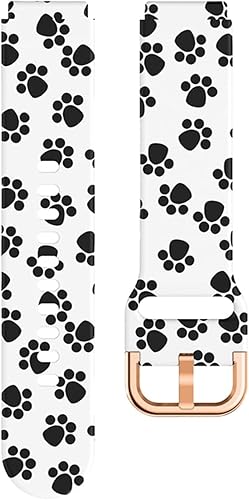 Miniatura 9 de COOVS Correa de reloj de silicona con pintura de 0.709 in para Garmin Vivoactive 4S Vivomove 3S Smart Watch para Garmin Venu 2S/Active S (color: