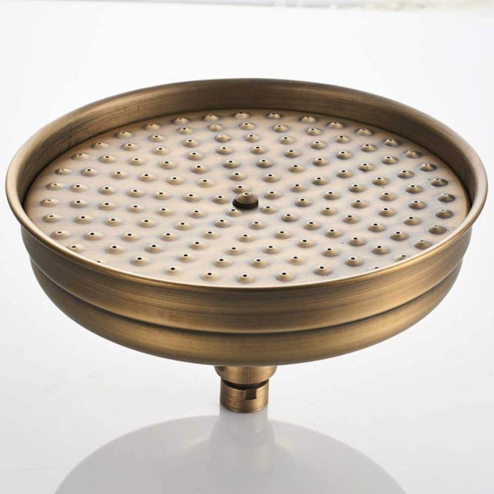 Antique Brass Rainfall Shower Head 3-Way Faucet Diverter Valve Wall Mount Brass Fixer Bracket Handshower Brass Shower Arm,Shower Head