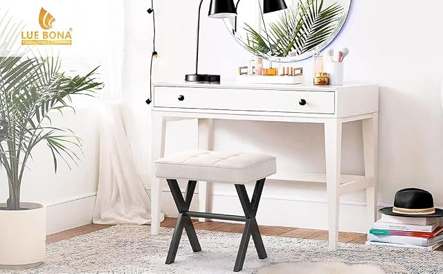 LUE BONA Vinity X Stool, Black Legs