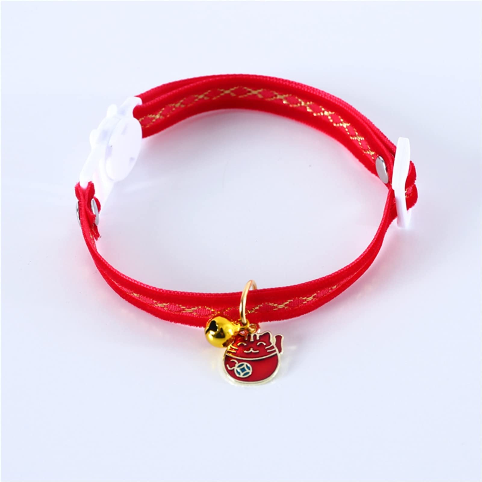 JINGYAN Colliers Velvet Rouge Phnom Penh Collier Collier Fashion Holiday Party Pays Motif Bells Colliers Animaux Puppy Pendentif Collier Accessoires de chaîne(Style 2)