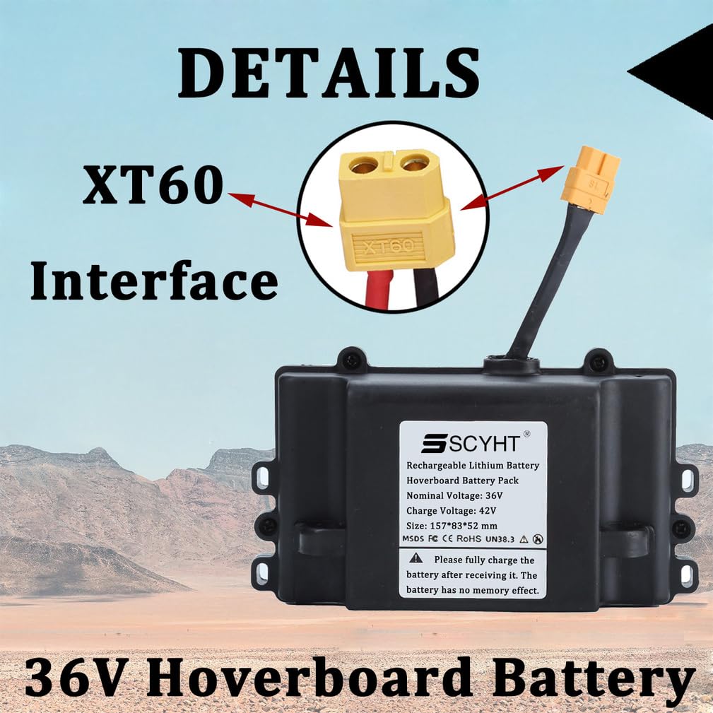 Batterie au Lithium 36 V Batterie Remplacement 3 Ah 2 Ah Batteries Rechargeables 10S1P Batteries pour Hoverboard pour Moteur 50 W 100 W 110 W avec BMS et Port XT60,36v2ah 1pack