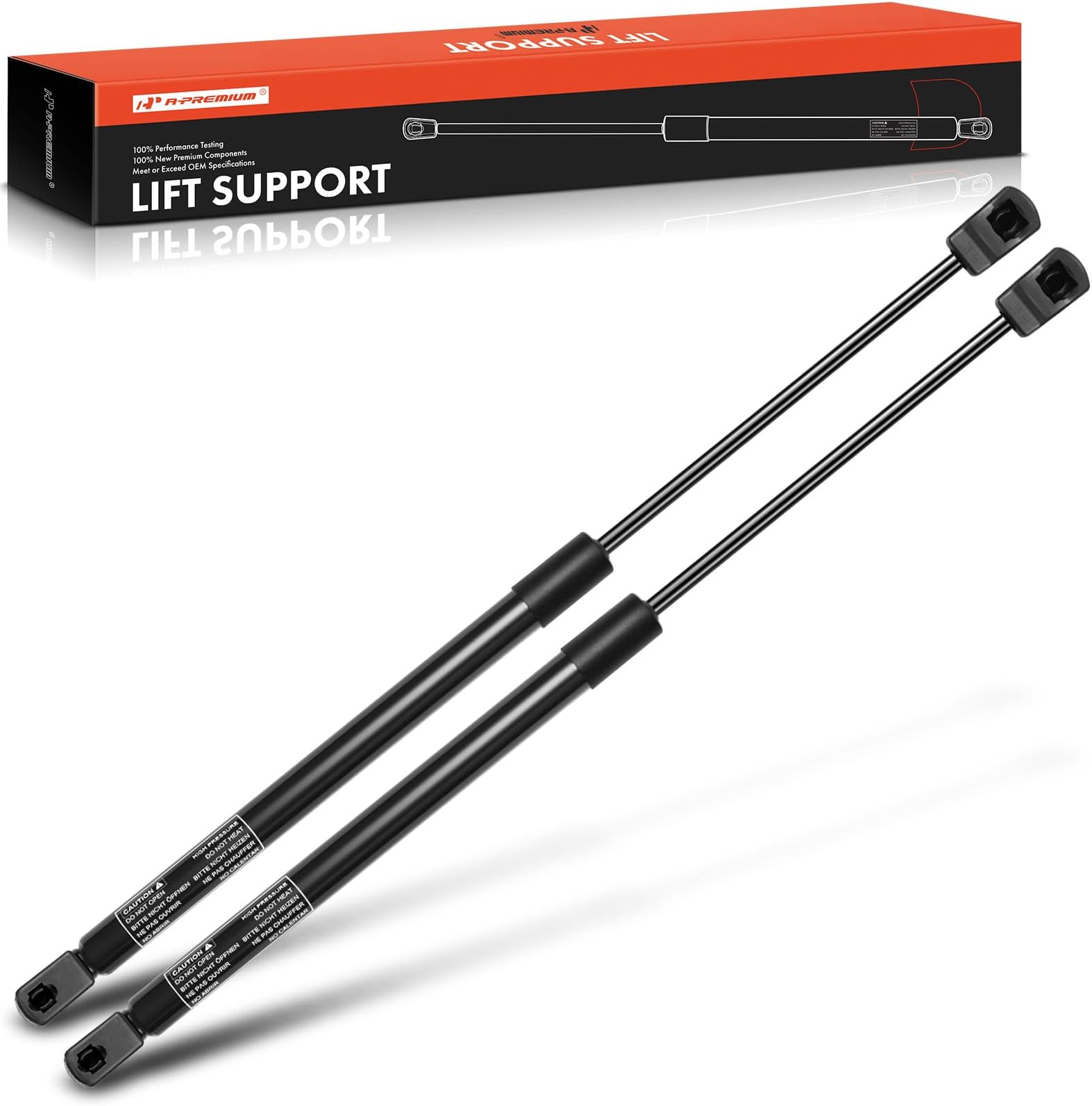A-Premium Front Hood Lift Supports Shock Struts Compatible with Ford Model - F250 F350 F450 F550 Super Duty, 2017 to 2022 - Replace# HC3Z16C826A, HC3Z16C826B, 4B965360(2PC Set)