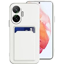 for Poco F7 Case with Card Holder Slot, Phone Case for Xiaomi Poco F7 Wallet Soft Silicone Slim Shockproof Protective Phone Cover White