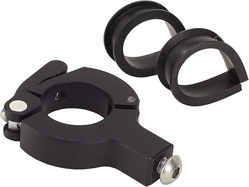 Miniatura 1 de TKO Clamping Systems USA Billet - Soporte de barra de rollo de aluminio de ajuste delgado, tamaño 1 negro (tubo de 34 a 1 pulgada)