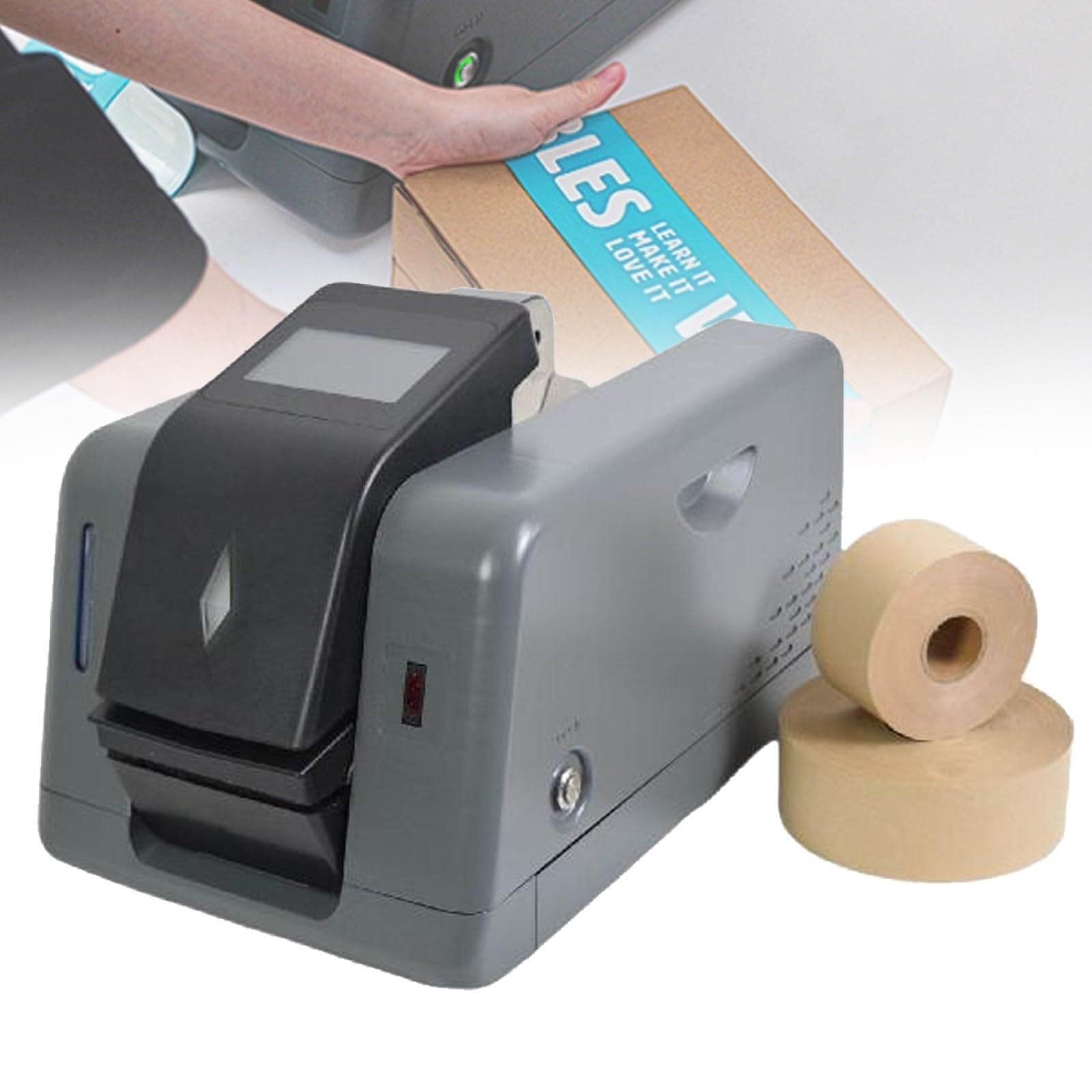 Découpeur automatique de ruban kraft, distributeur électrique de ruban activé par l'eau, coupe-ruban kraft