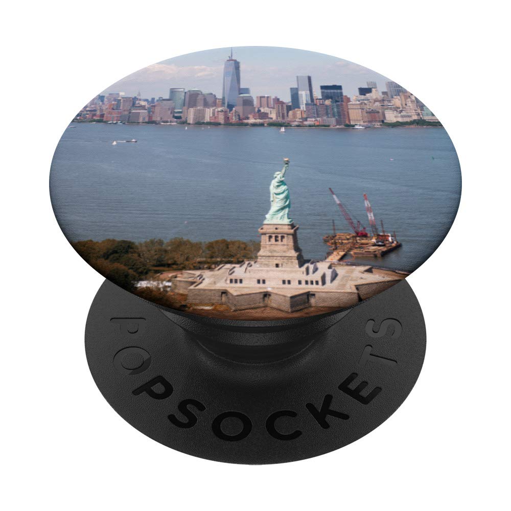 Areal Statue of Liberty - New York City - PopSockets Grip and Stand for Phones and Tablets