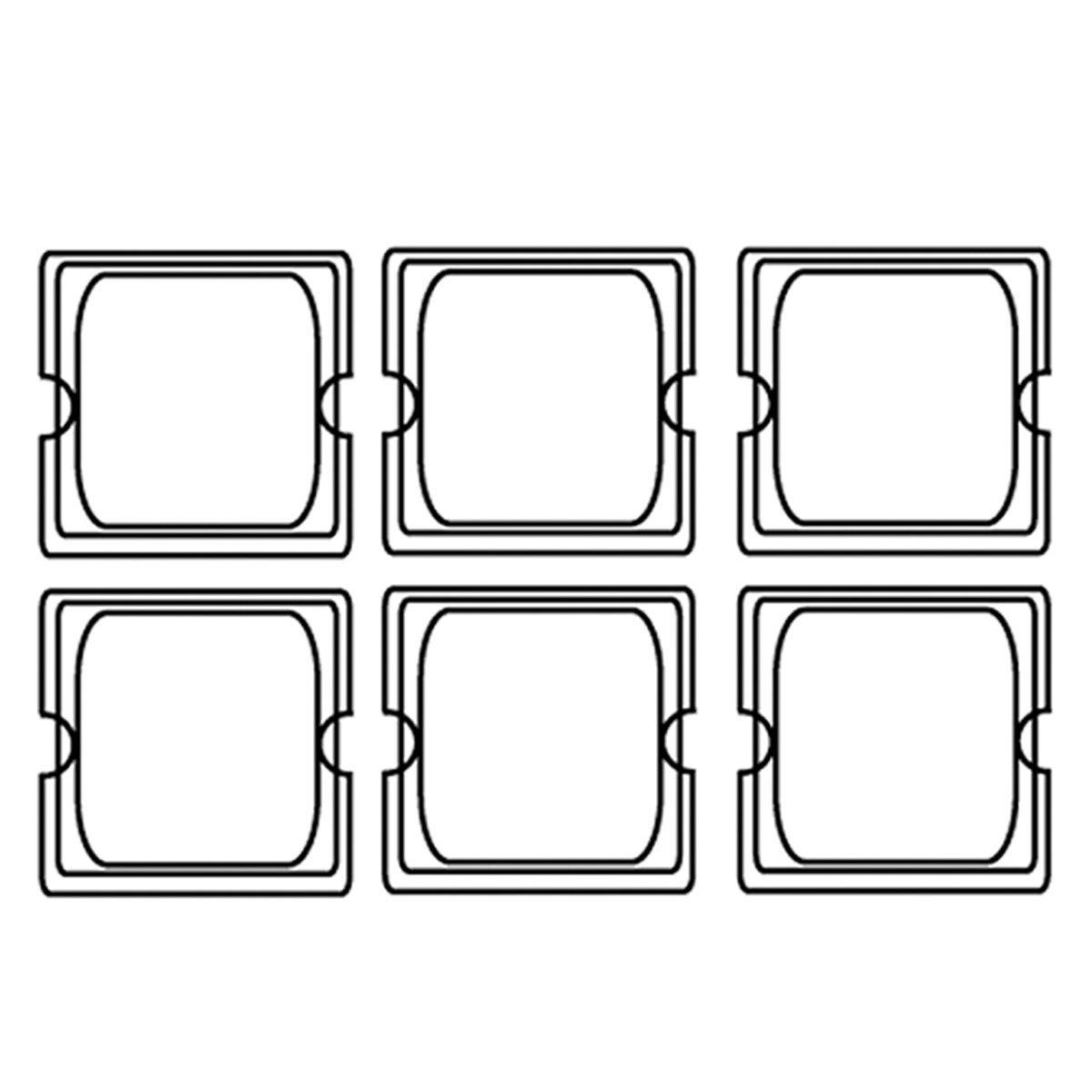 Coperchio Gastronorm 1/6 Per - Codice 202,29 17,6X16,2 Cm Trasparente Policarbonato - 48 Unità