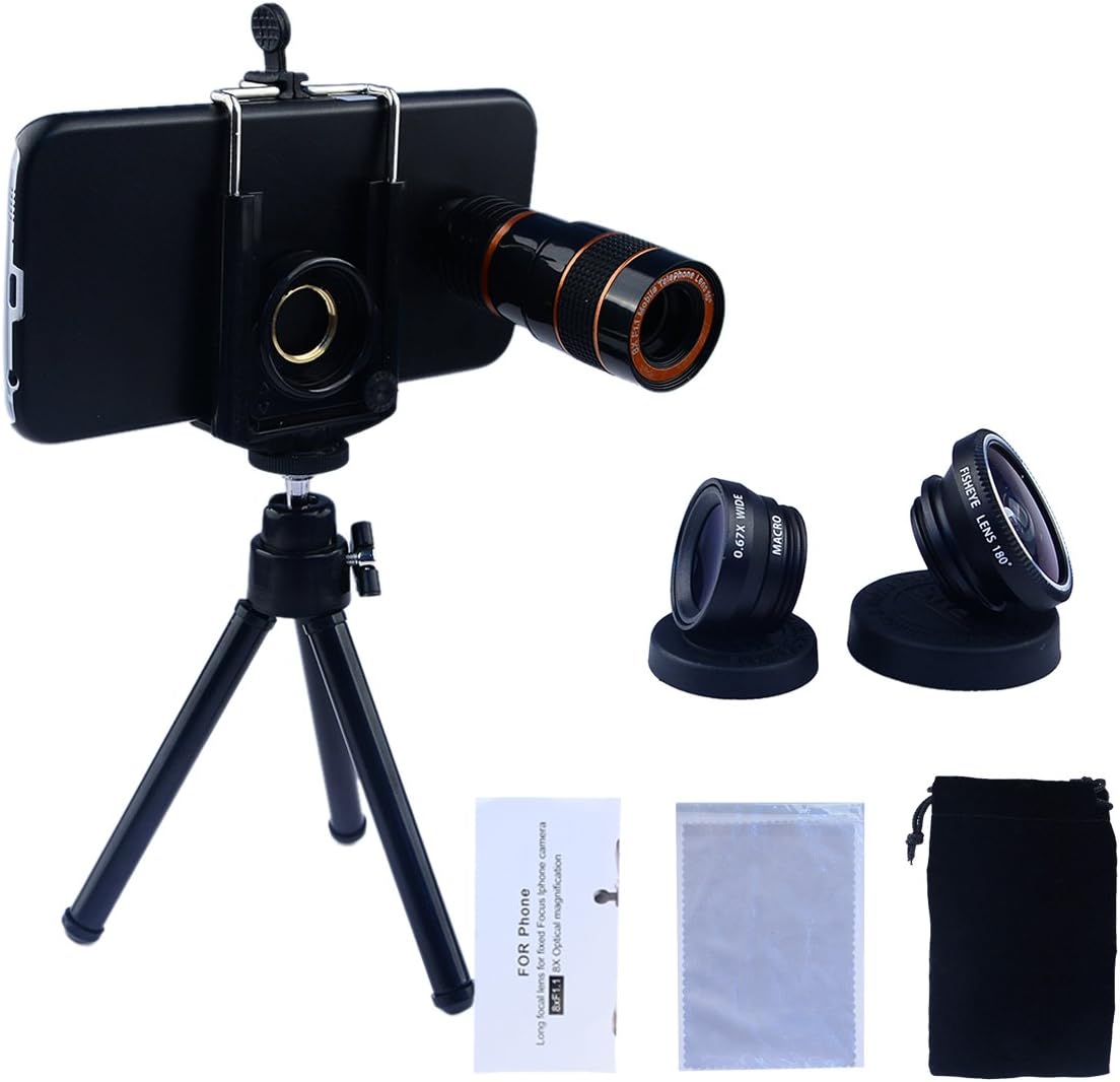 Apexel iPhone 5/5S Camera Phone Lens Kit including 8x