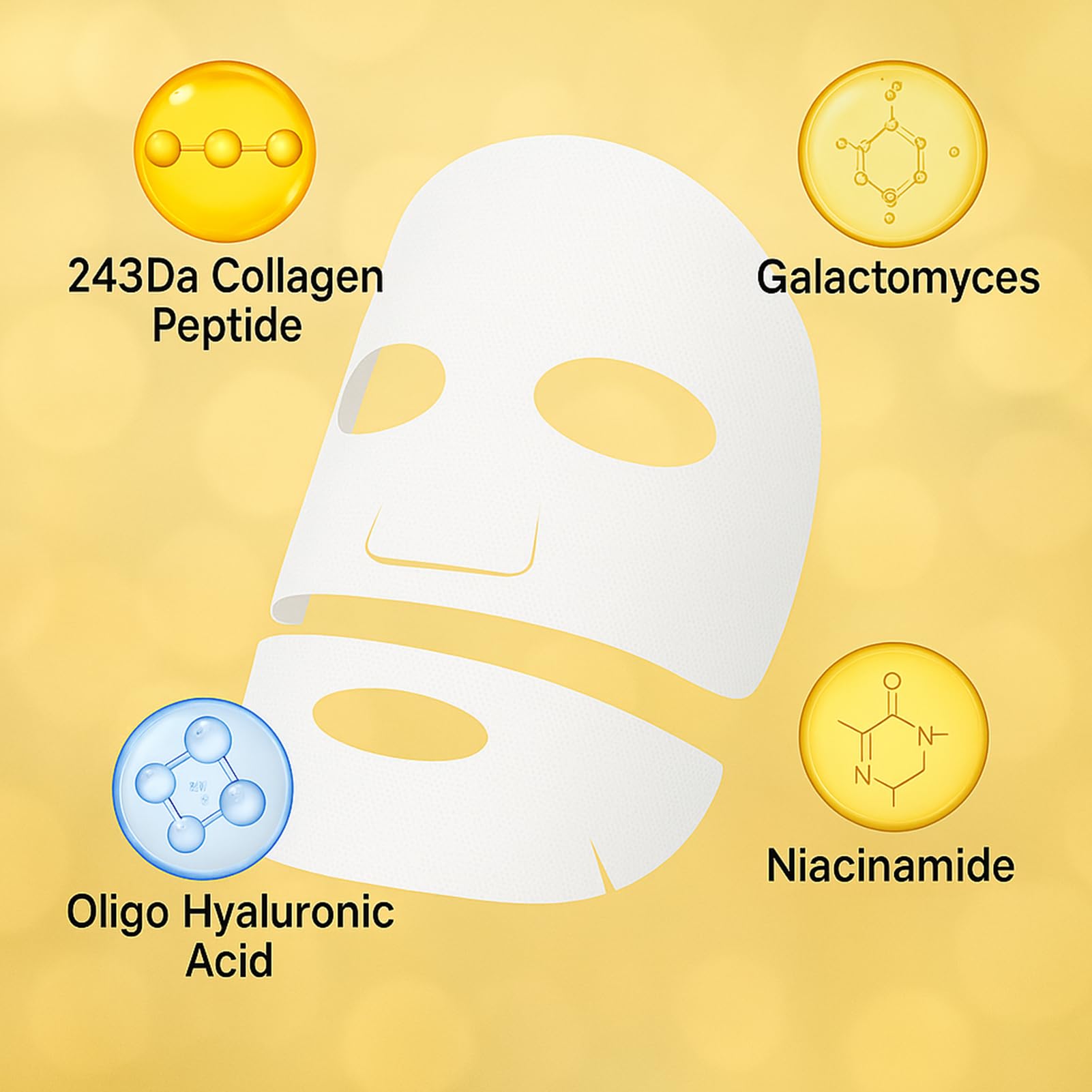 Collagen Face Mask, 4Pcs Bio Collagen Sleeping Mask - Image 3