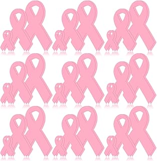 Colarr 60 Pcs Breast Cancer Awareness Pink Ribbon Cutouts Classroom Bulletin Board Decor 3 Size Pink Ribbon Cutouts Pink Ribbon Paper Accent Cutouts for Breast Cancer Party Wall Chalkboard Decor