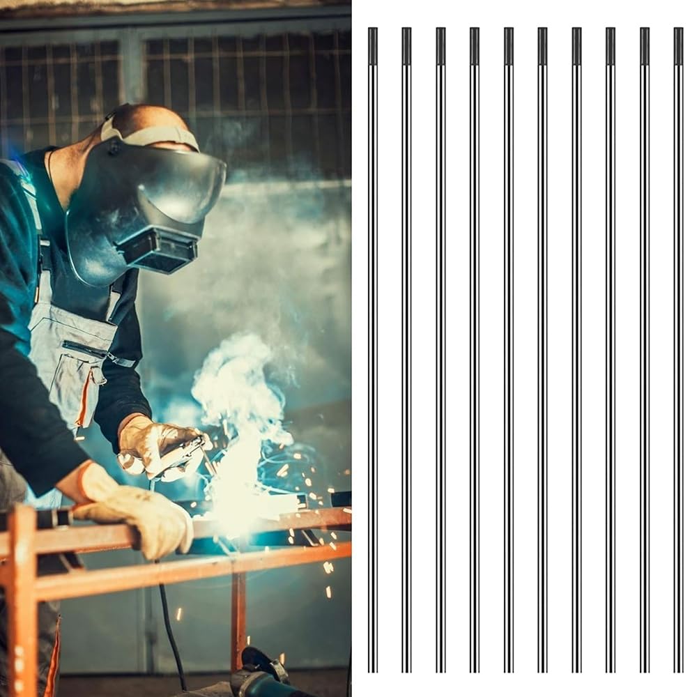 Électrodes de tungstène TIG, lanthane 2%, WL20 (Bleu), tiges d'électrodes de soudage en tungstène lanthane, 1.6mm x 150mm, Paquet de 10 pièces