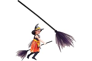Girls Witches Broom Toys for Halloween, Holidays and Witch Costume