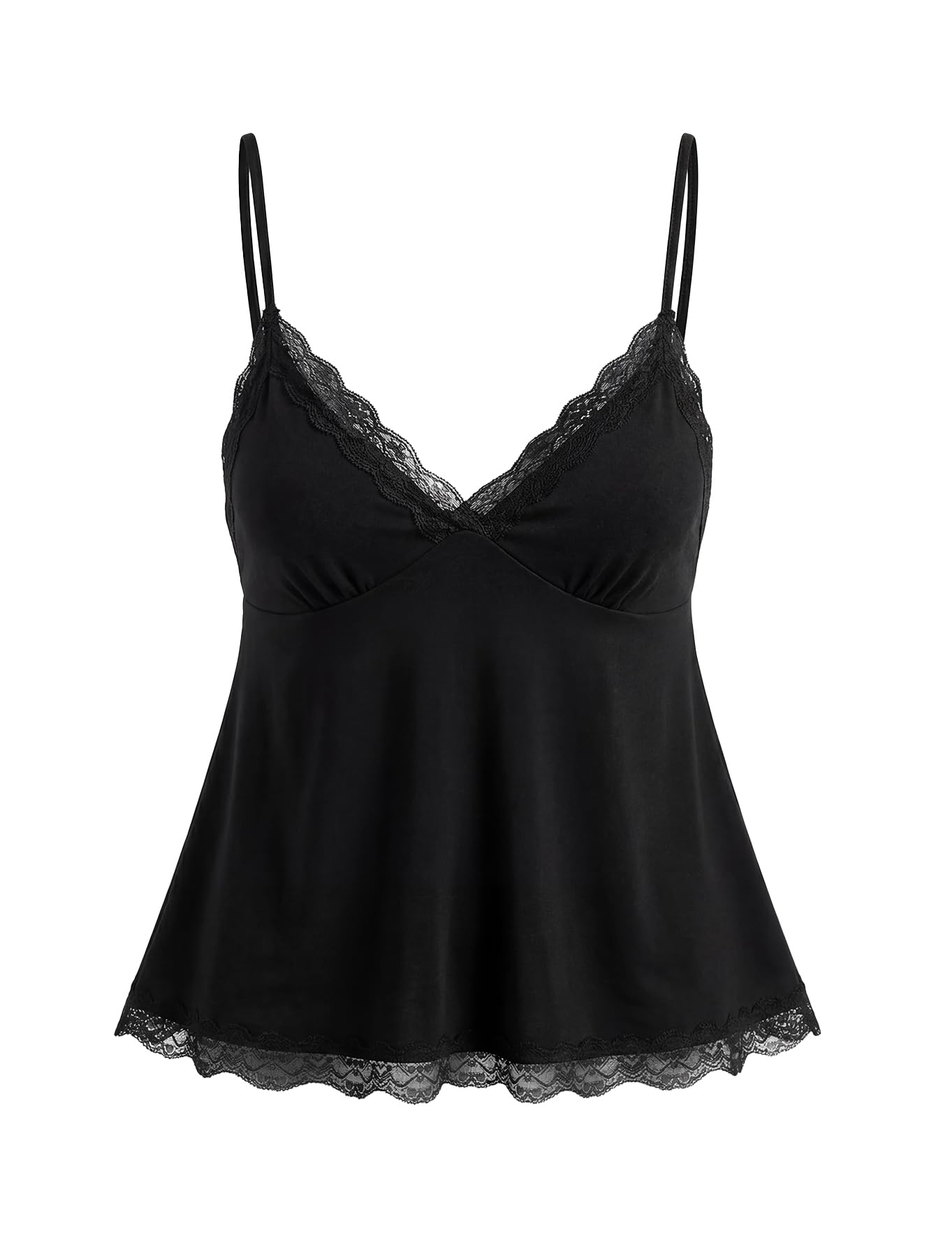 Amazon.com: SOLY HUX Womens Y2K Lace Cami Striped Cute Babydoll