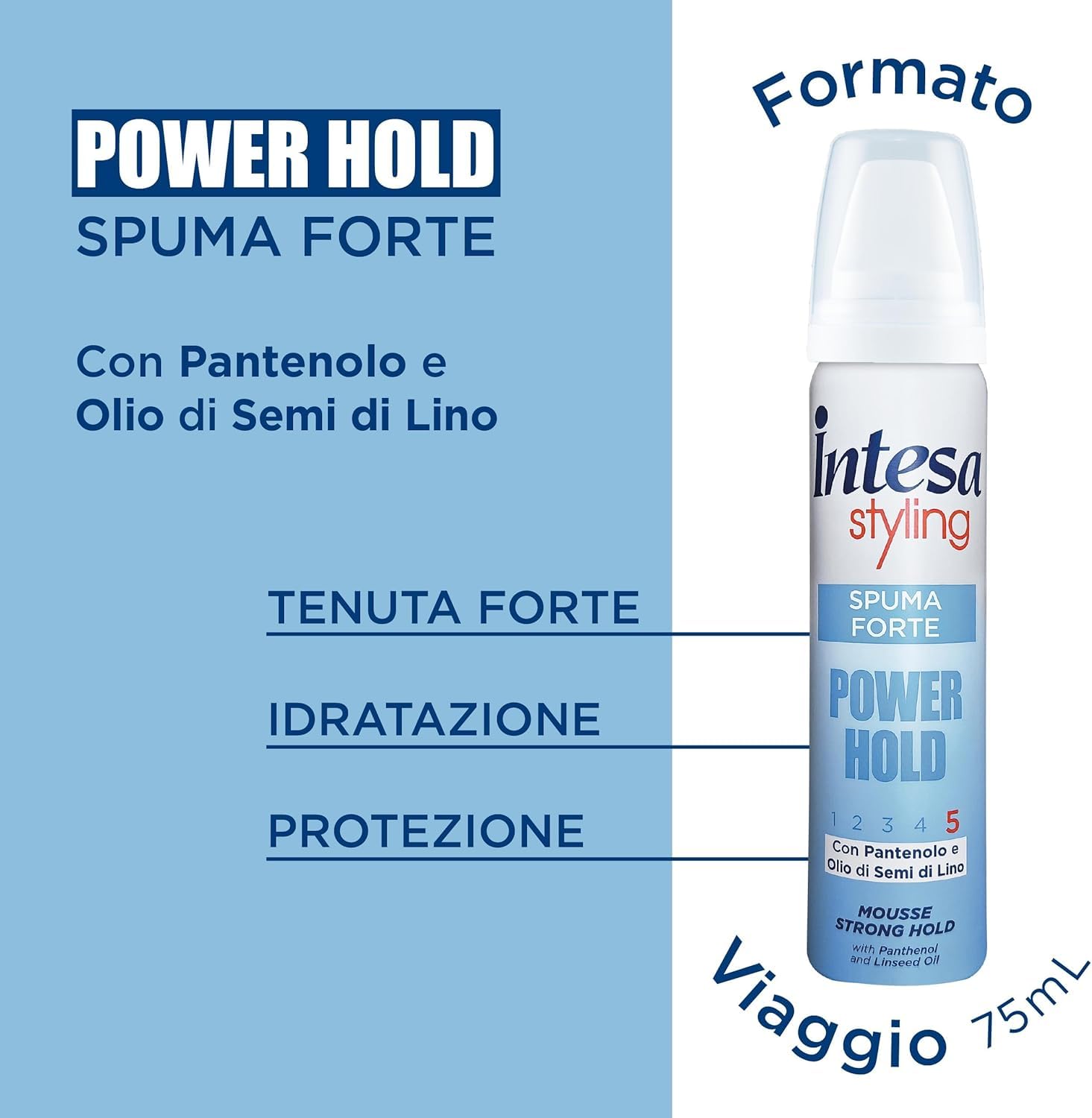Intesa Stylizacja mocna pianka do włosów z ekstraktem z pokrzywy i pantenolu Mini rozmiar 75 ml (24)