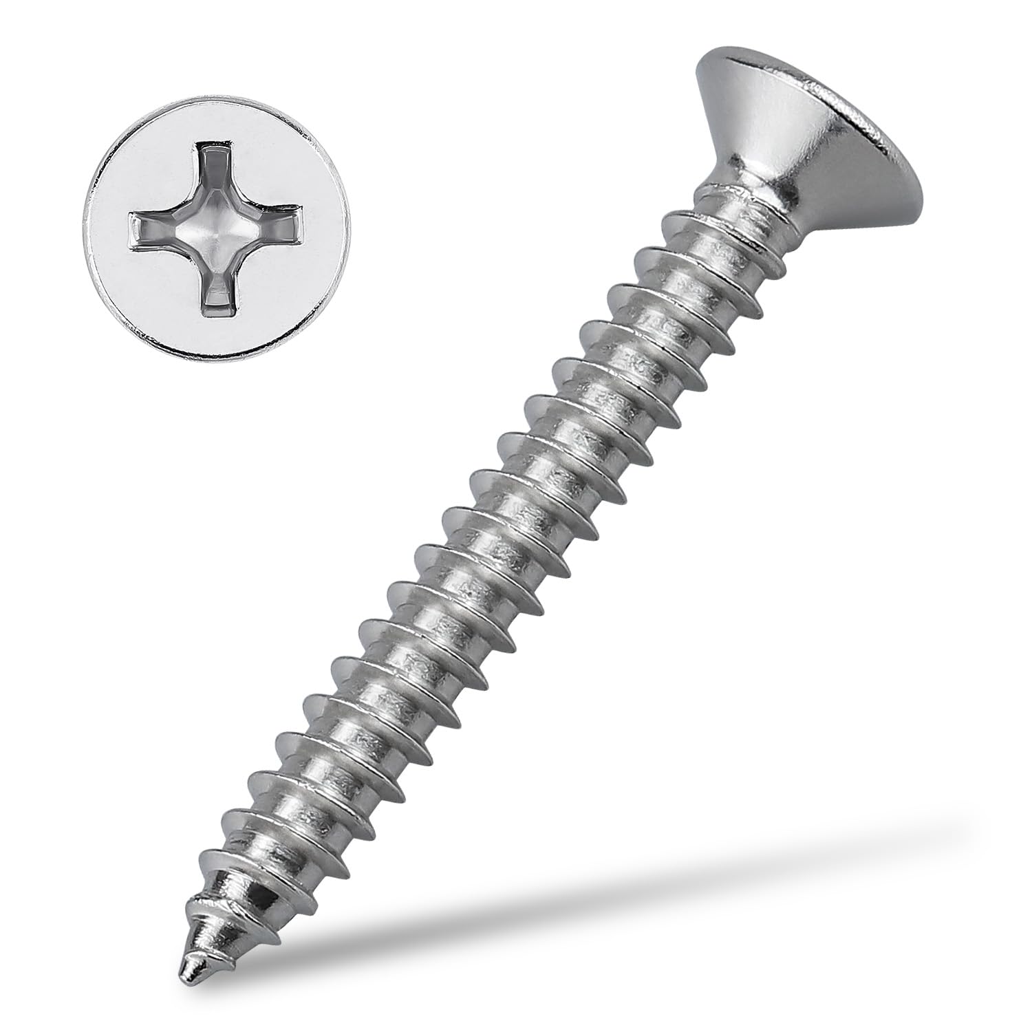 Stainless Steel Sheet Metal Screws - 50 Pack -1