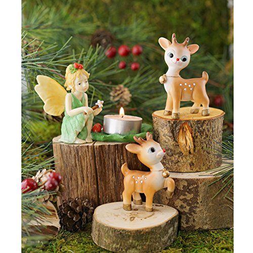 Top Collection Miniature Fairy Garden and Terrarium Reindeer Figurine, Red - Image 3