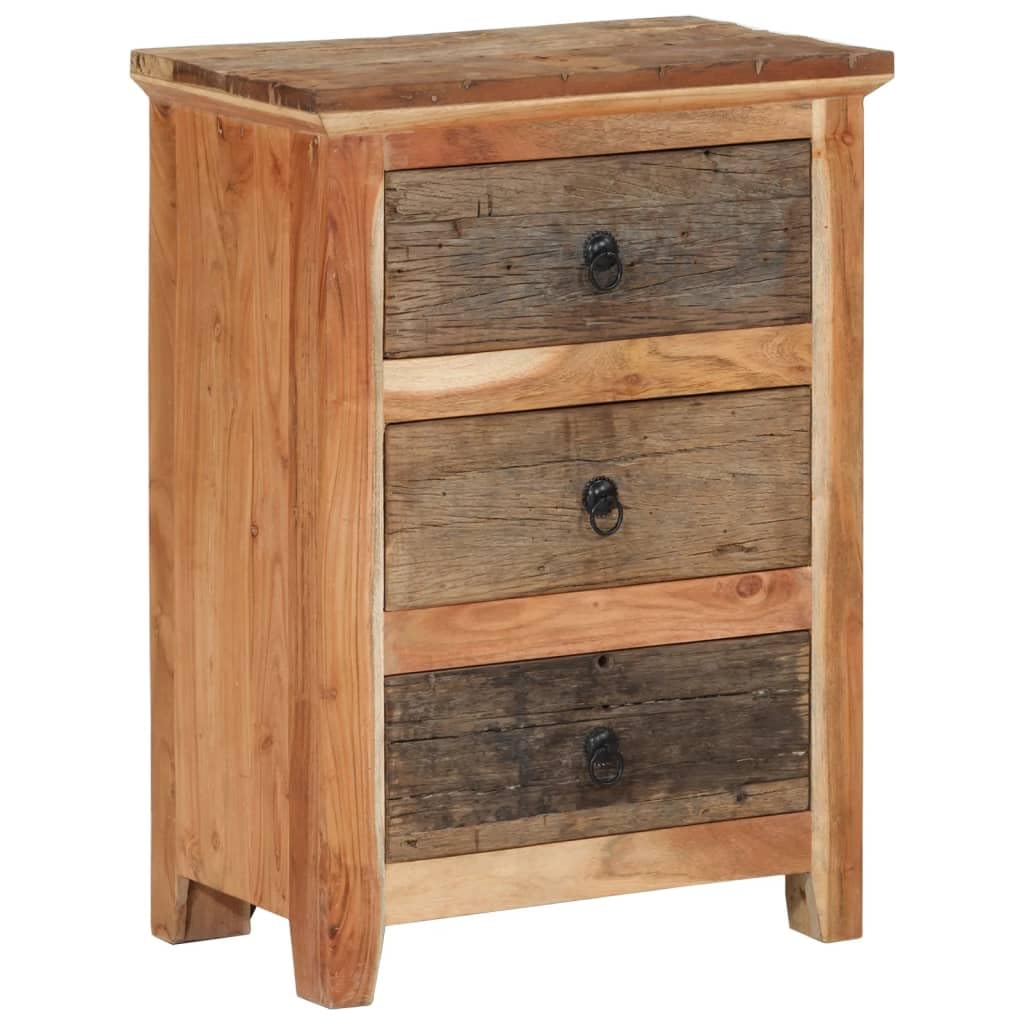 Armario auxiliar de madera maciza para dormitorio y cómoda de salón rústica