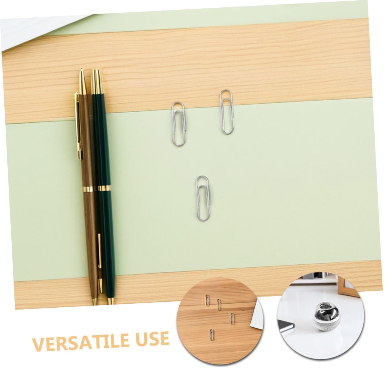 BESTonZON Clips Metálicos para Papel con Caja Magnética Plateada 200 Unidades 2 Estuches Clips Antideslizantes Pequeños para Oficina Escritorio y Organización de Documentos