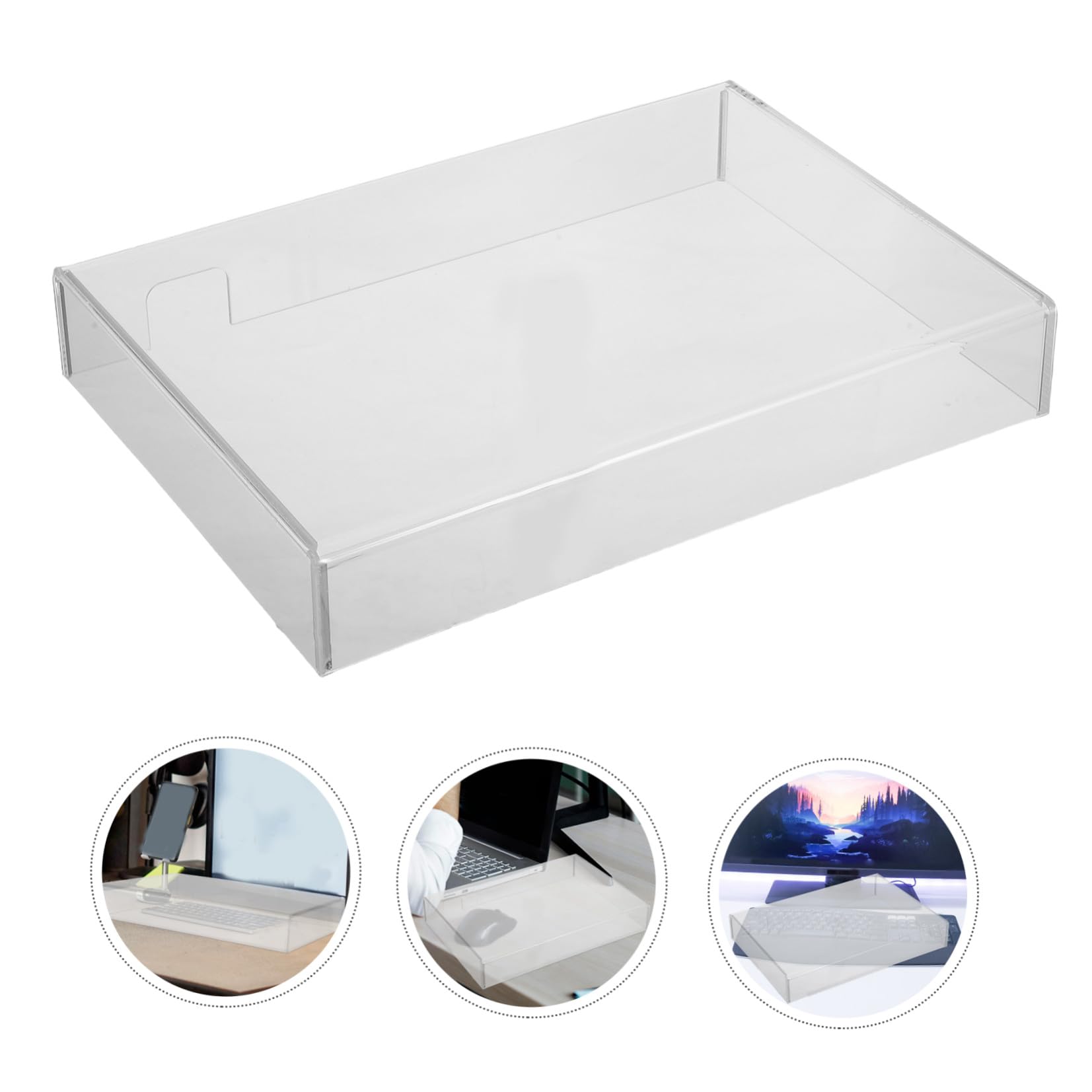 Toddmomy Copertura Protettiva in Acrilico Trasparente Antipolvere per Tastiera Laptop 357X255X48 MM per Studenti e Ufficio