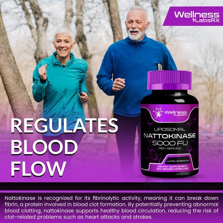 Miniatura 7 de Cápsulas de suplemento de nattoquinasa - 5000 FU - Enzimas de extracto puro japonés de natto, apoyo cardíaco e inmunológico - Fórmula rica en