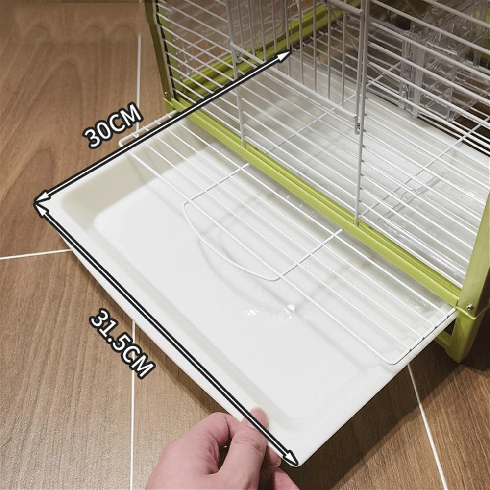 Scatole per gioielli Gabbia for uccelli in metallo Home Gabbia singola espositiva for pappagalli, canarini, parrocchetti, inseparabili, fringuelli, verde Organizzatore di gioielli