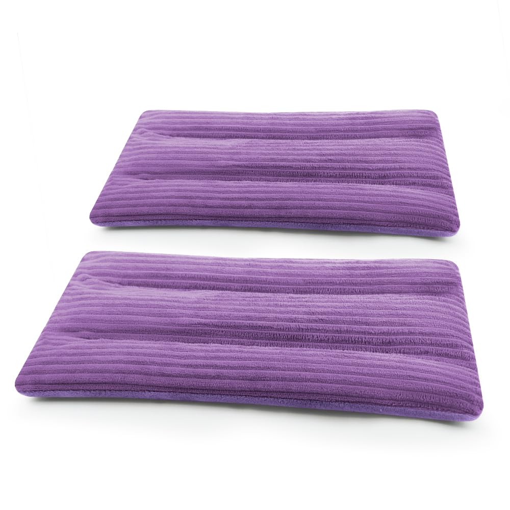 Microwave Heating Pad 6 x 12 Heating Pad Mini Microwave, Microwave Bean Bag Heating Pad for Neck and Shoulders, Moist Heat Pack Pillow Warm Compress for Knee, Joints, Wrist (Purple) - 2 Pack
