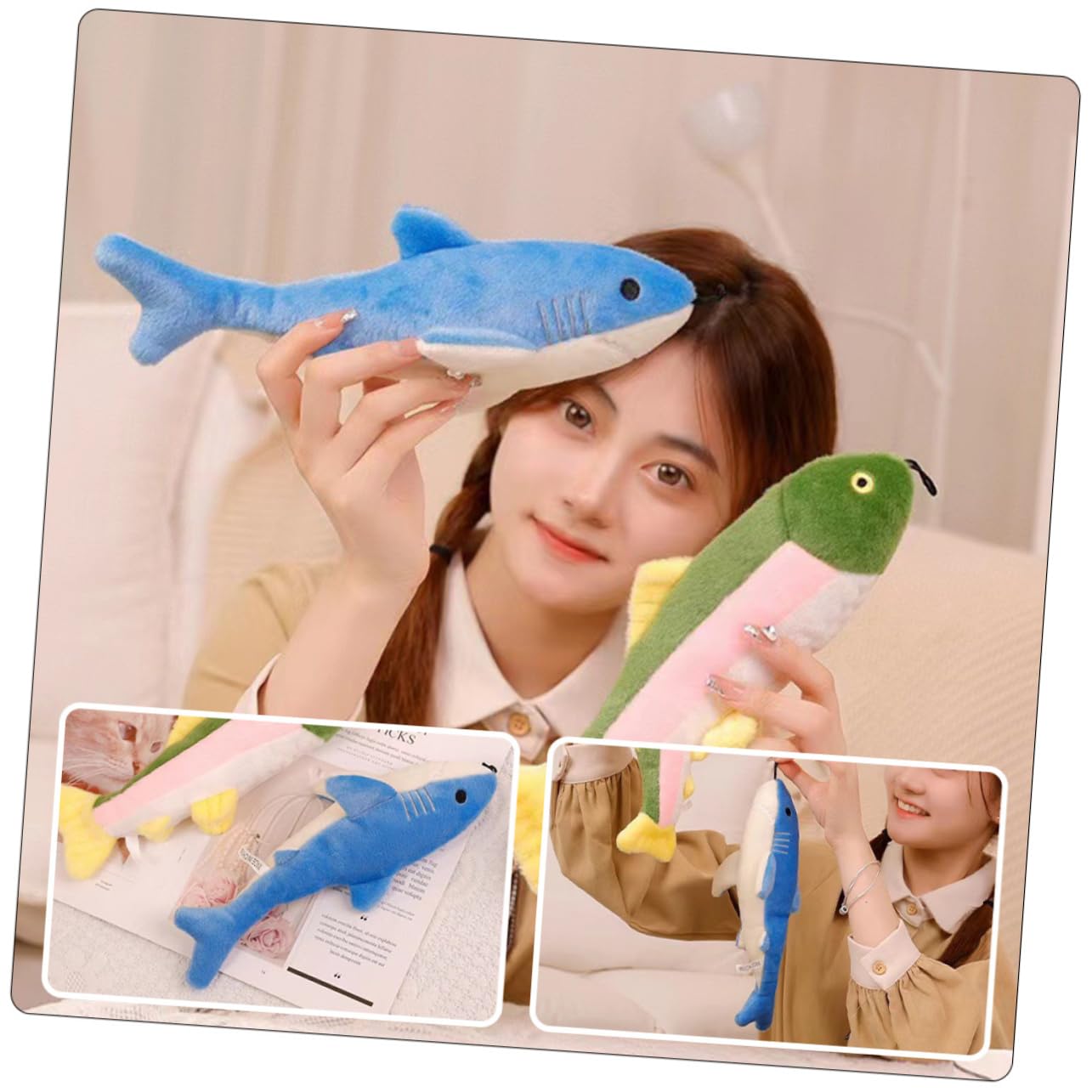 BESPORTBLE 4pezzi Giocattolo Interattivo Per Cani Peluche Squeak Giocattolo Per Masticare Adorabile Multifunzionale Per Combattere La Noia e Favorire La Salute