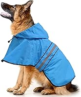 Vista 16 de Impermeables Reflectantes Impermeables para Perros - Chaqueta de Lluvia Ajustable para Cachorros, Chubasqueros Ligeros con Capucha para Perros