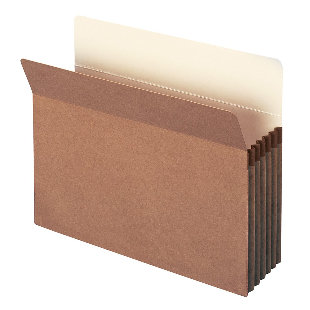 Smead Tasca portadocumenti, linguetta dritta, espansione 14 cm, formato lettera, corda rossa, 20 per scatola (73237)