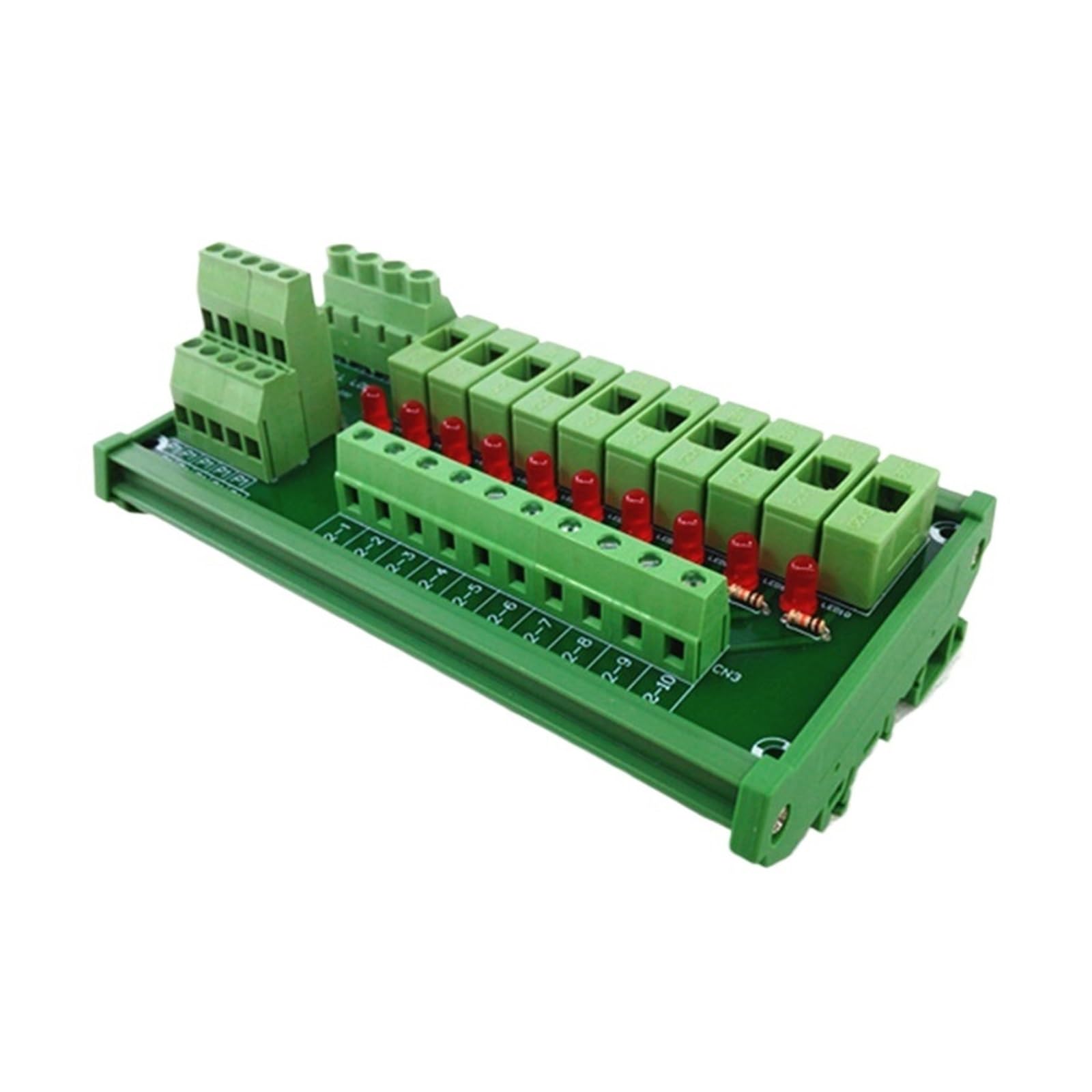 Modulo relè PLC Modulo fusibile, modulo di distribuzione dell'alimentazione con fusibile a 10 posizioni for montaggio su guida DIN