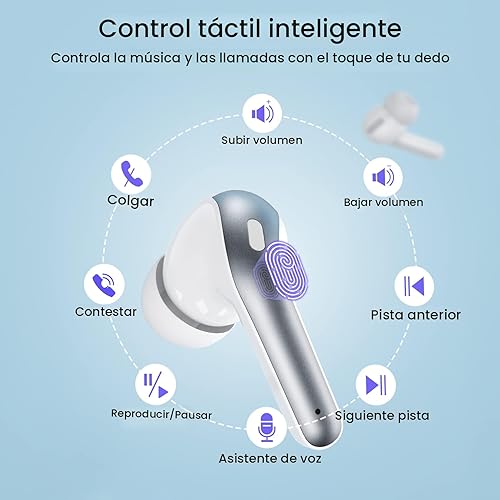 Miniatura 4 de TAGRY Auriculares Bluetooth Verdaderamente Inalámbricos Auriculares 60H Reproducción Pantalla LED de Energía Auriculares con Estuche de Carga