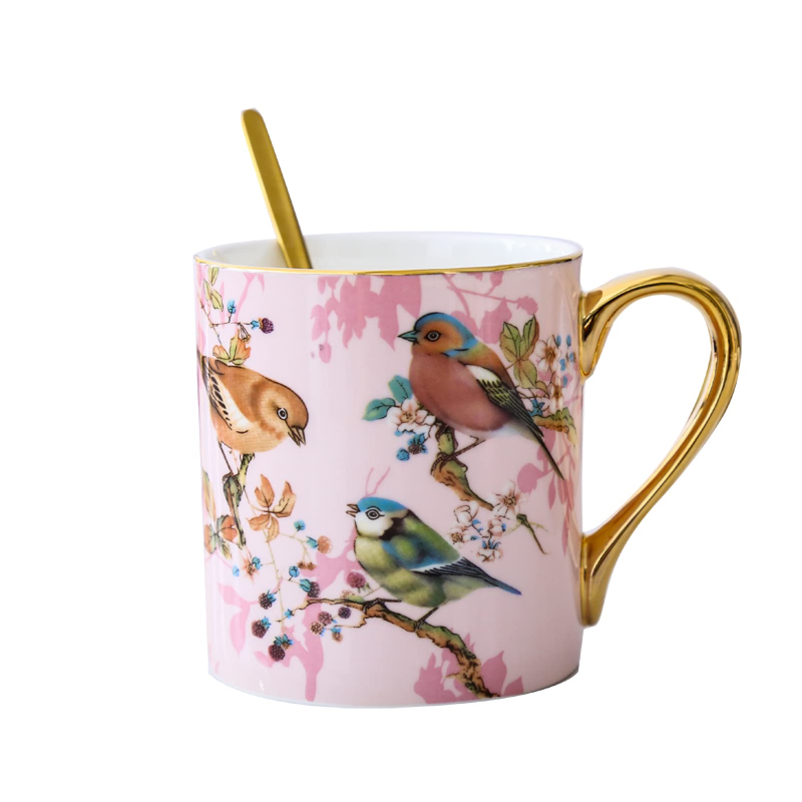 Tazza da caffè in ceramica Tazza da tè con uccello colorato Ceramica Caffè Colazione Tazza da latte Tazza regalo per ufficio e casa