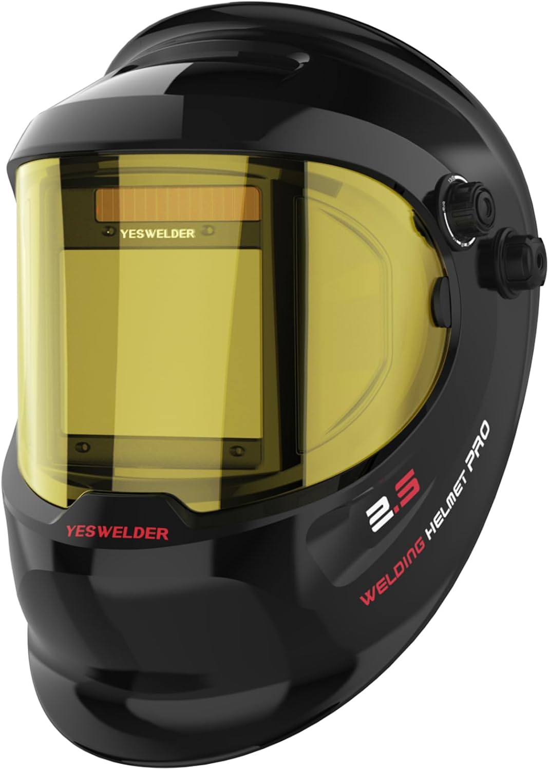 Photo 1 of YESWELDER Auto Darkening Welding Helmet with SIDE VIEW, 180° Panoramic View, 1/1/1/1 True Color Solar Powered Welder Hood, Wide Shade 3/5-9/9-13 Welder Mask for TIG MIG ARC CUT and GRIND, LYG-Q800D