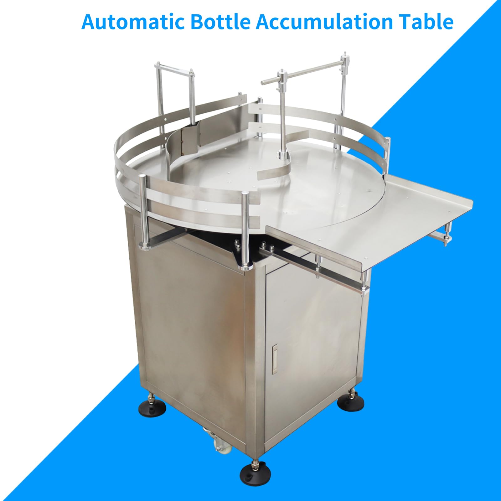 WYDDDARY Bottle Unscrambler Distributing Machine Automatic Bottle Accumulation Table Conveyor 31.5 inch Diameter Round Accumulation Table for Round Square Bottles Transfer 110V