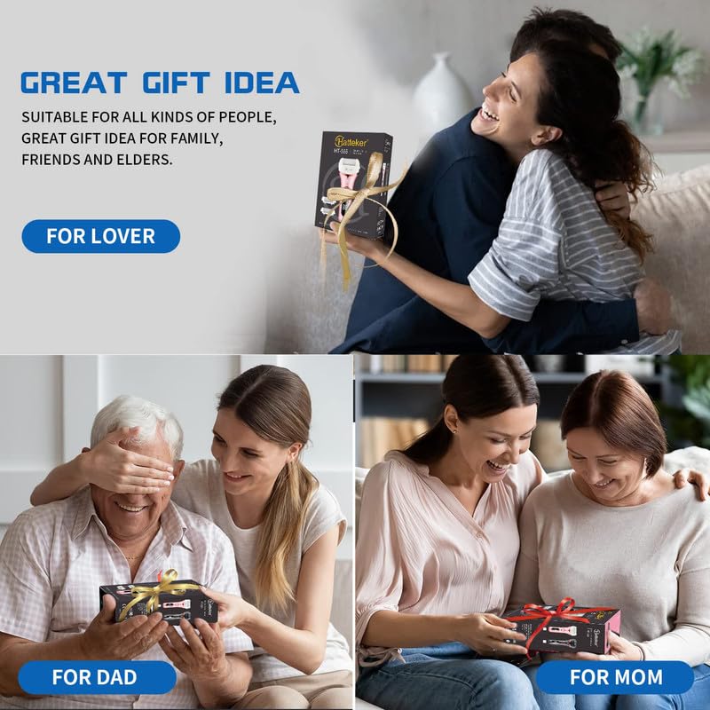 HATTEKER HT-555 Electric Callus Remover for Feet, Rechargeable Callus Remover Pedicure Tools 3 Roller Head & 2 Speed, Digital Display, Foot Care Pedicure Kit for Foot Dead Skin & Calluses, Pink 7 61Noi5EOO9L