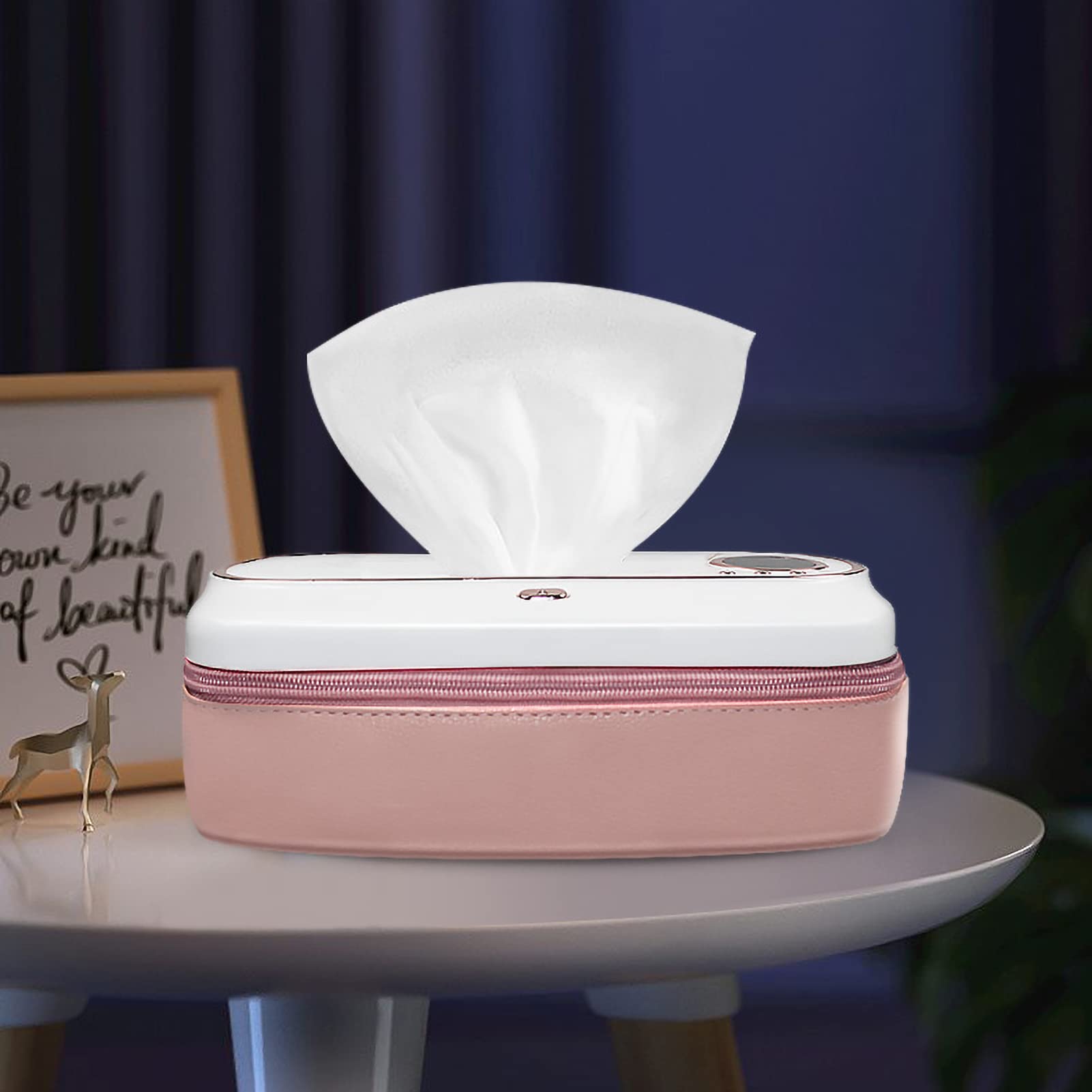Réchauffeur de lingettes humides rechargeable par USB pour bébé Contrôle intelligent de la température Conception de grande capacité Portable Maison Voyage Camping Boîte