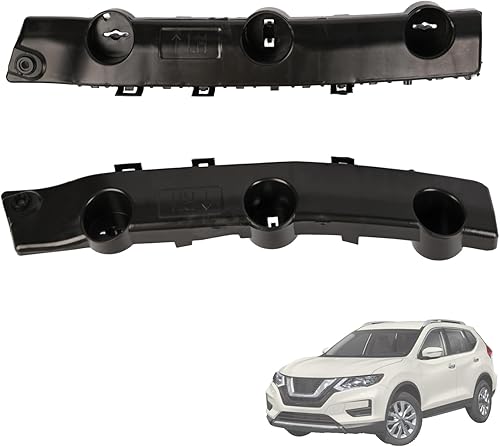 Par de soporte de parachoques delantero izquierdo y derecho compatible con Nissan Rogue 2014 2015 2016 2017 2018 2019 Reemplazo 62222-4BA1A