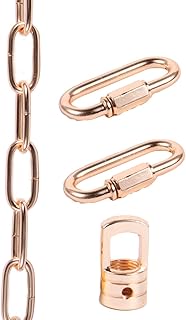 Lighting Pendant Chain, Heavy Duty Chain for Light Fixture, Mirror or Picture Suspension Chain in Antique Brass Finish, Multiple Specifications (Rose Gold,12)
