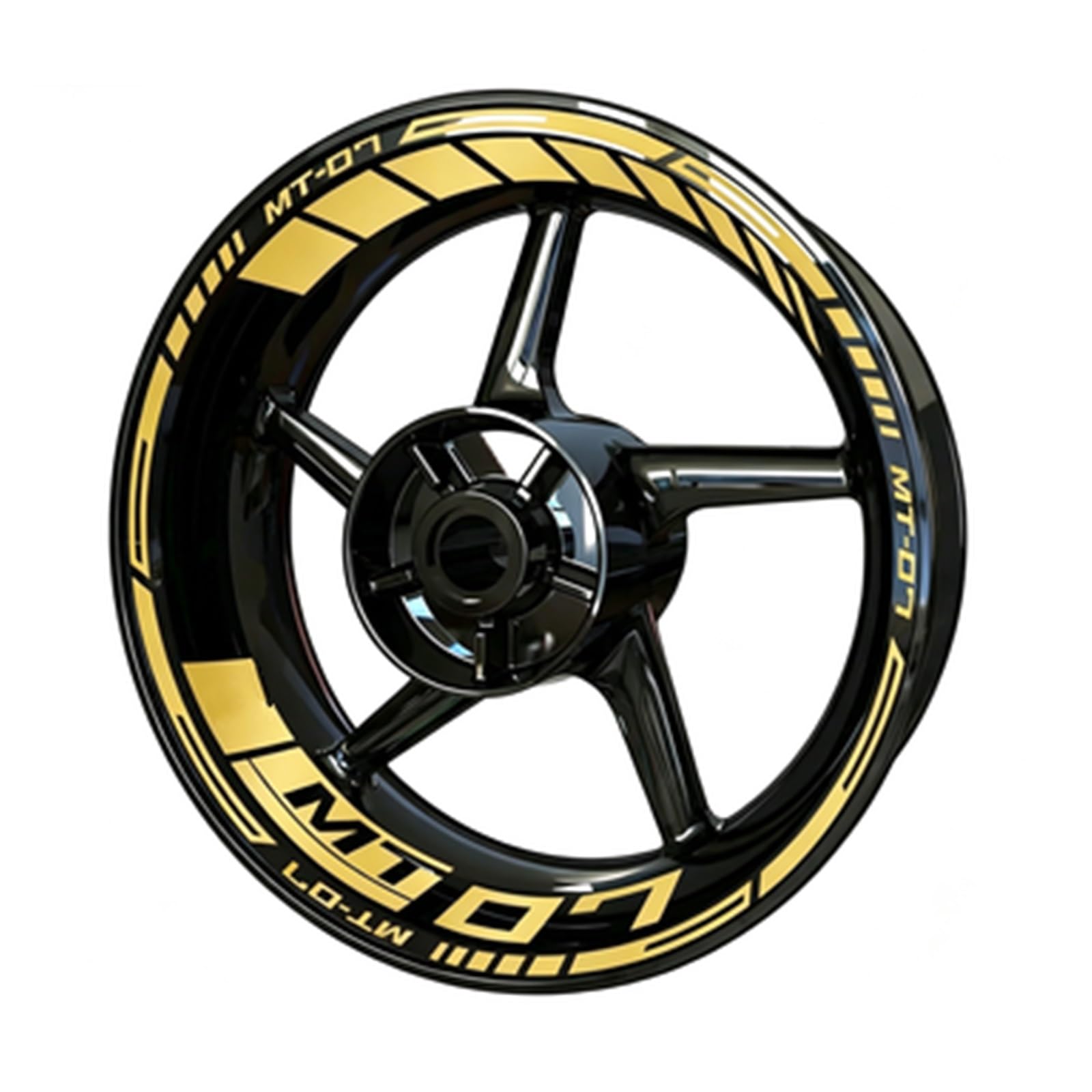 Reflective for Yamaha MT-07 MT07 Motorcycle Wheel Sticker Hub Decal Rim Stripe Tape(Color10)