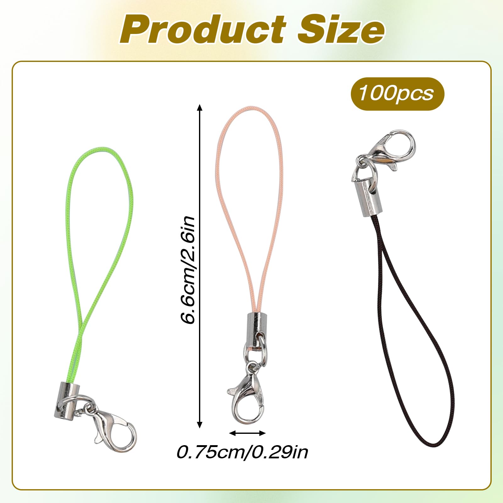 Amazon.com: 100Pcs Lobster Clasp Charm Lariat Lanyard Mini Lariat