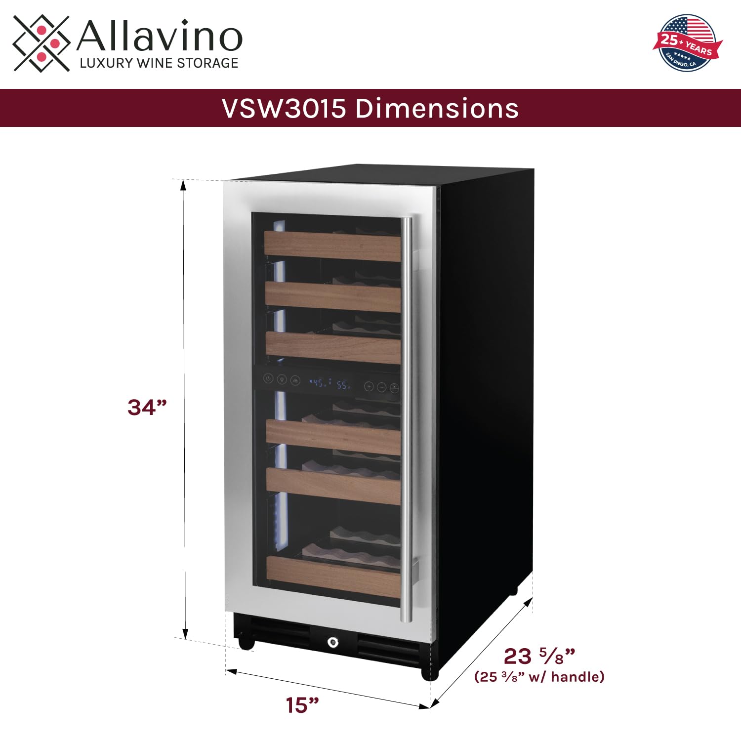 Allavino Reserva Series 30-Bottle Dual Zone Built-In Wine Cooler Refrigerator on Fridge.com - View 4