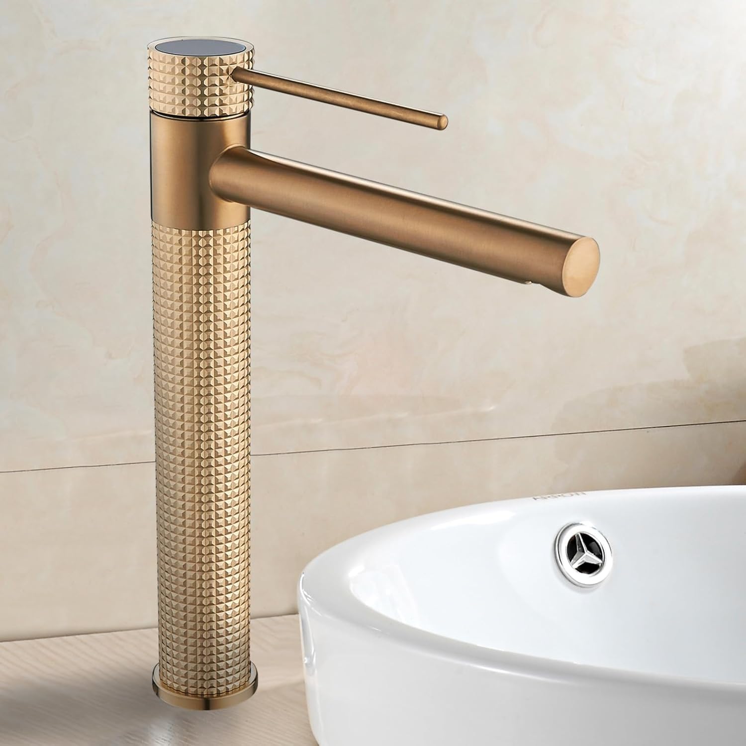 B Backline Brass Basin Mixer Tap | Bathroom Basin Faucet | Pillar tap for Basins | Hot & Cold Wash Basin Taps | Mixer tap for Bathroom & Livingroom (Gold Matt)-image-39