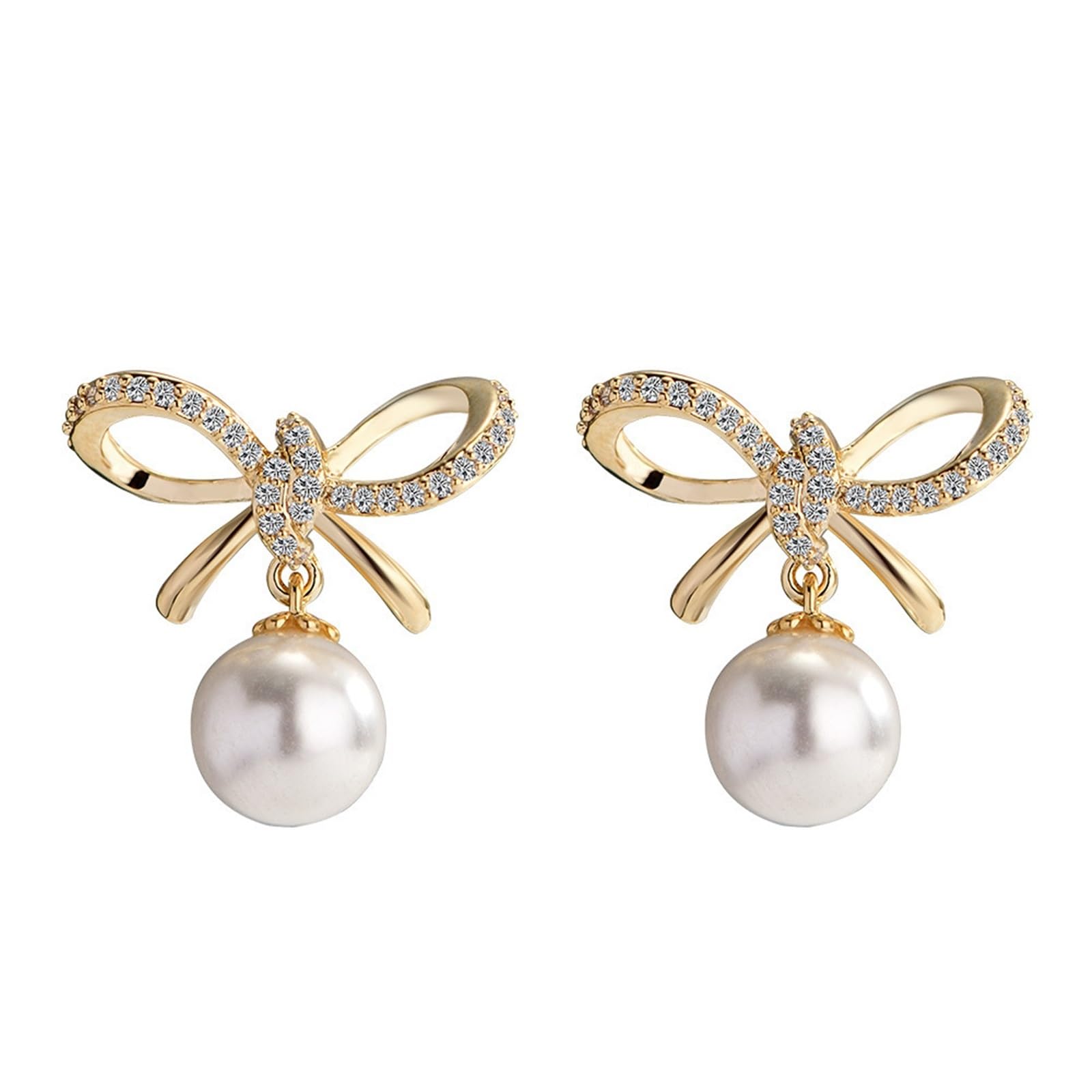 JINSHENGXIN Pearl Earrings Spring Niche Earrings Temperament Exquisite Earrings