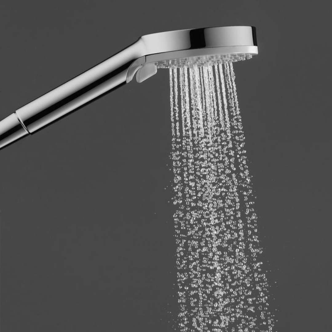 hansgrohe Vernis Shape Colonne de douche 230 1 jet EcoSmart 9l/min avec mitigeur thermostatique, noir mat, 26097670