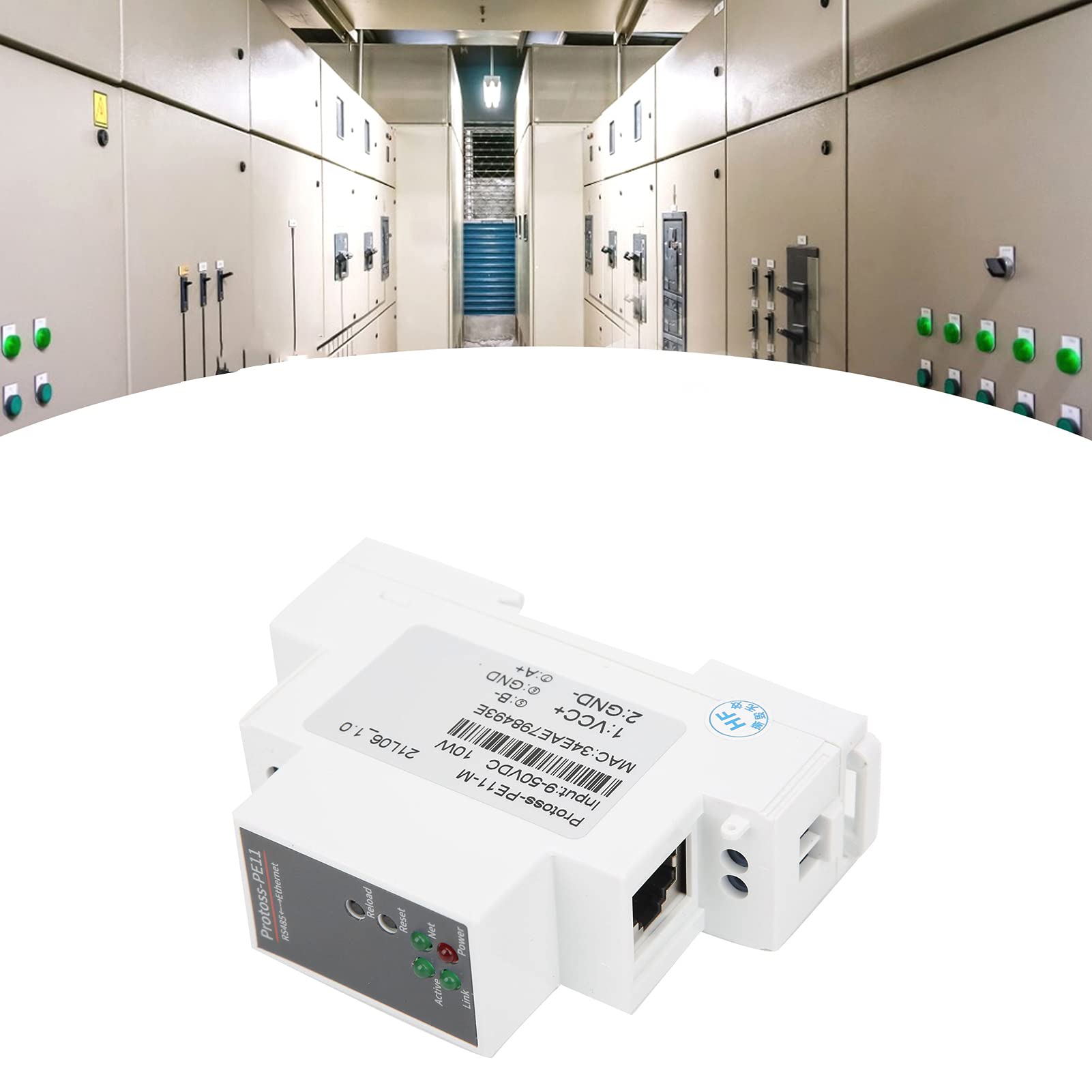 RS485 a WIFI Serial Server Montaje en riel Ethernet Módulo de red 9-50VDC 10W PE11-M