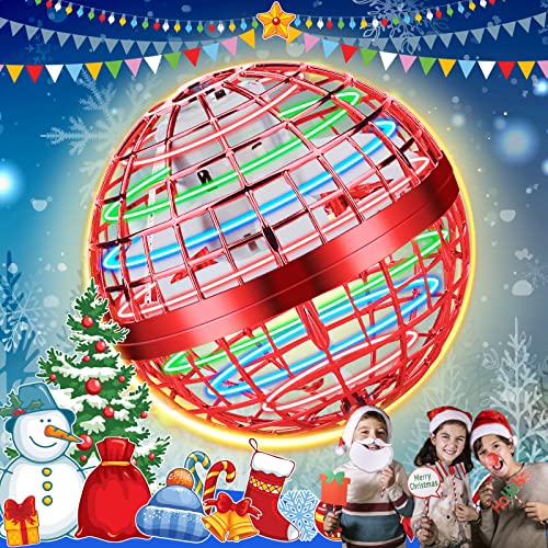 HahaBall Flying Ball Toysã€2021 Upgradedã€‘Magic Flying Ball Toy 360Â°Rotating Hover Ball Flying Ball Drone Flying Spinner Toys Space Boomerang Ball with LED Lights for Kids Adult Christmas Birthday Gift