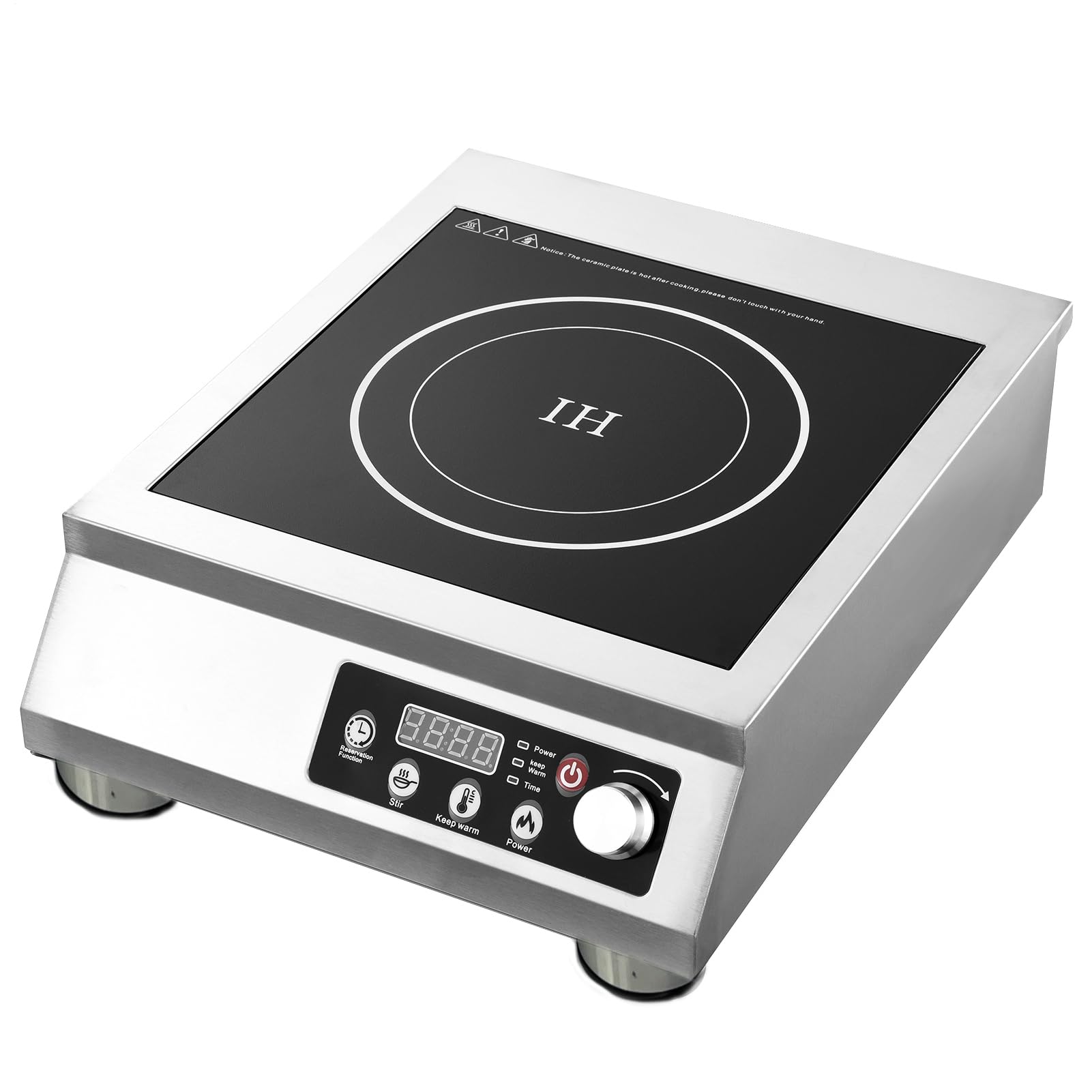 Induction Cooktop Portable,4200W Powerful Induction Cooker with Timer - Cooktop Burner LED Display, 10 Power Levels Stove for Hotel Home Cooking