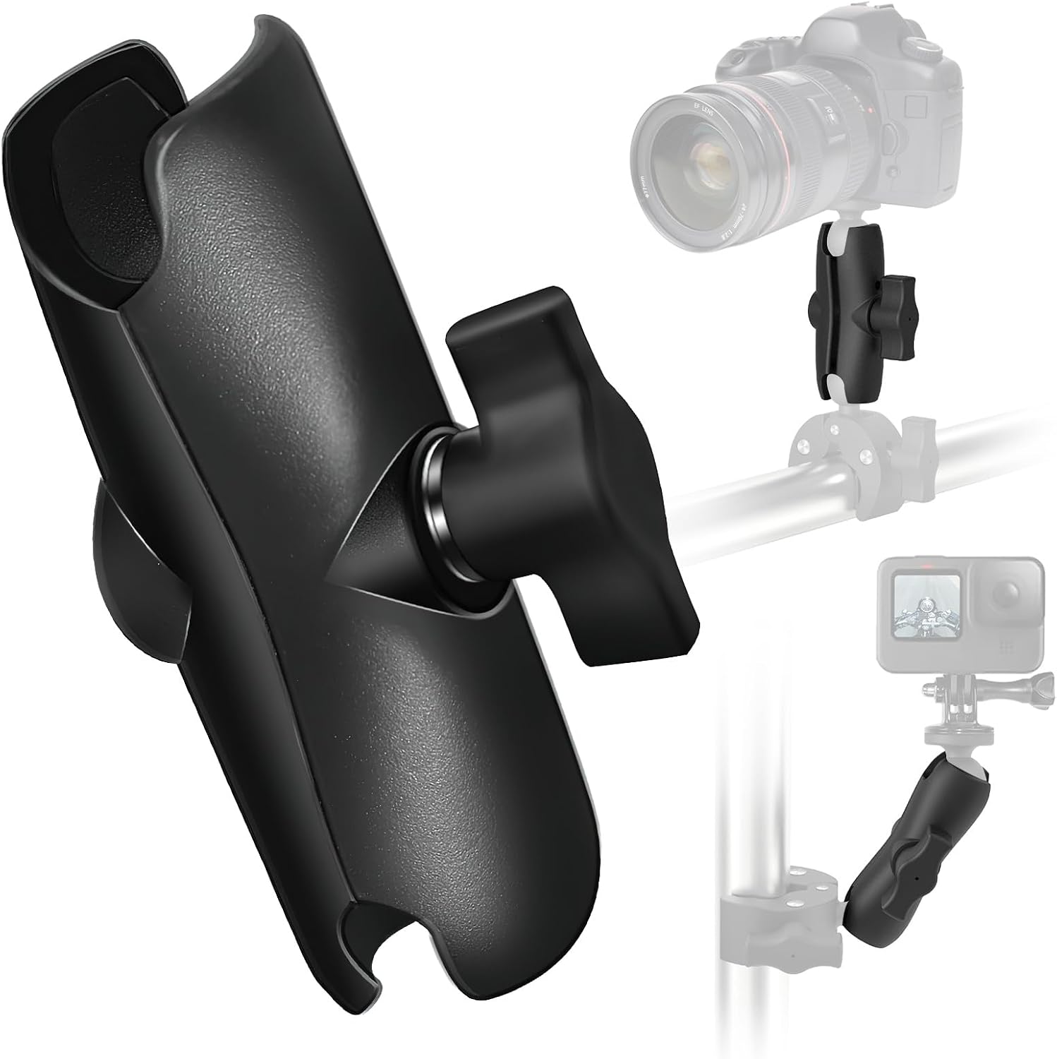 3.55" Metal Double Socket Arm for RAM B Size 1"/25mm Ball Mount Extension image 5