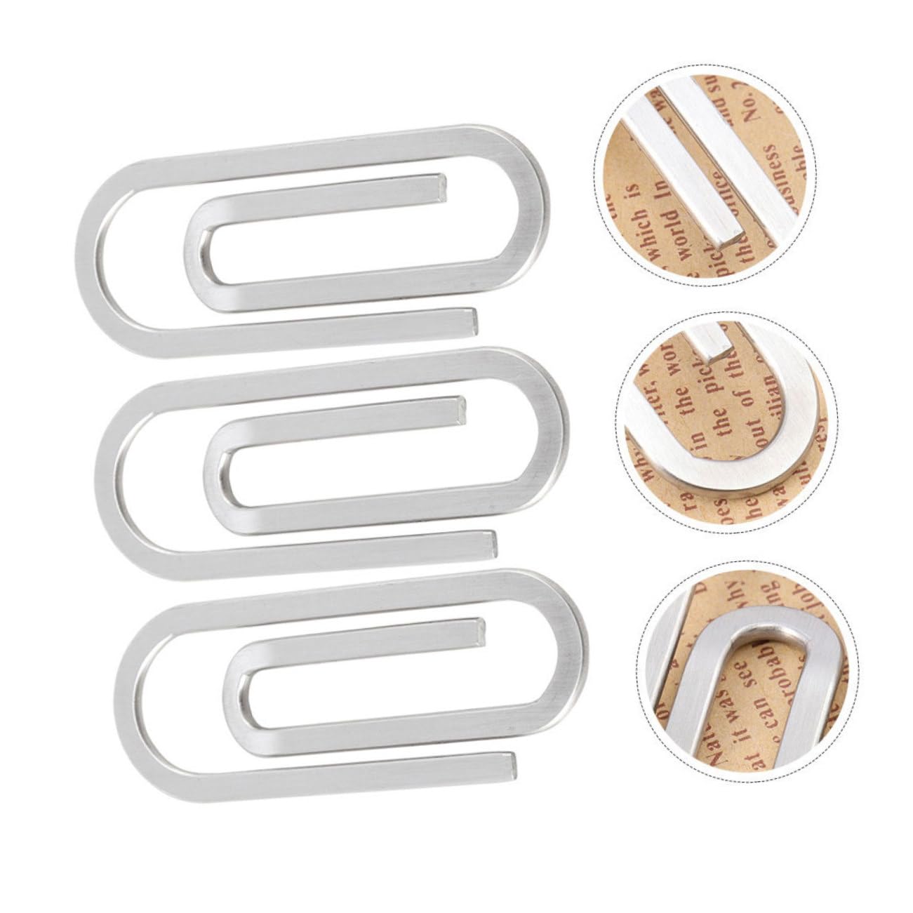 HOMSFOU 5 Set Fermasoldi Inossidabile Clip Per Documenti E Ricevute Pratiche E Resistente Per Ufficio E Casa Design Elegante Per Foto E Note 3 Pezzi * 5